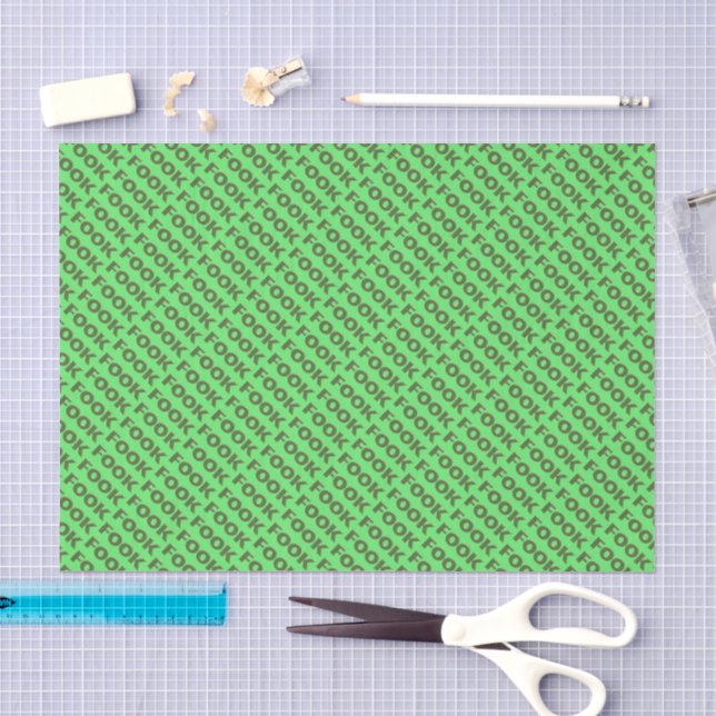 Seda Papel de tejido verde de espuma (Artesanía)