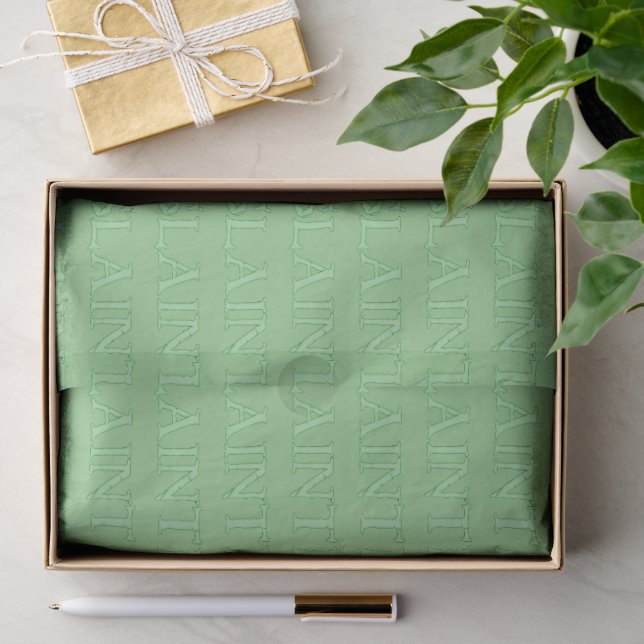 Seda Papel de tejido verde liso (Regalo )