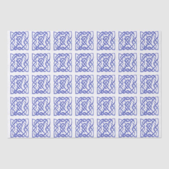 Seda Papel de Tejido VIOLET CELTIC KNOT (Anverso)