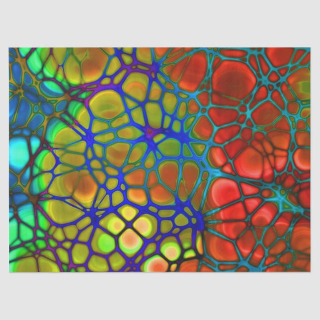 Seda papel de tejido web de arco iris (Anverso)