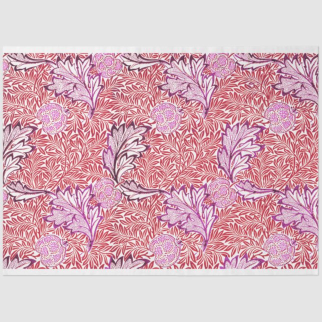 SEDA PAPEL DE TEJIDO : WILLIAM MORRIS : APPLE (Anverso)