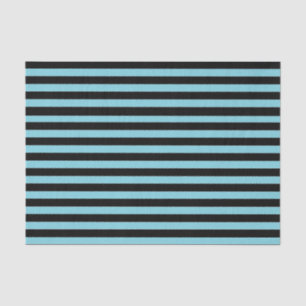 Seda Papel de tejidos a rayas azul y negro Aqua