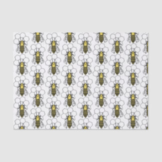 Seda Papel de tejidos - Abejas amarillas y negras