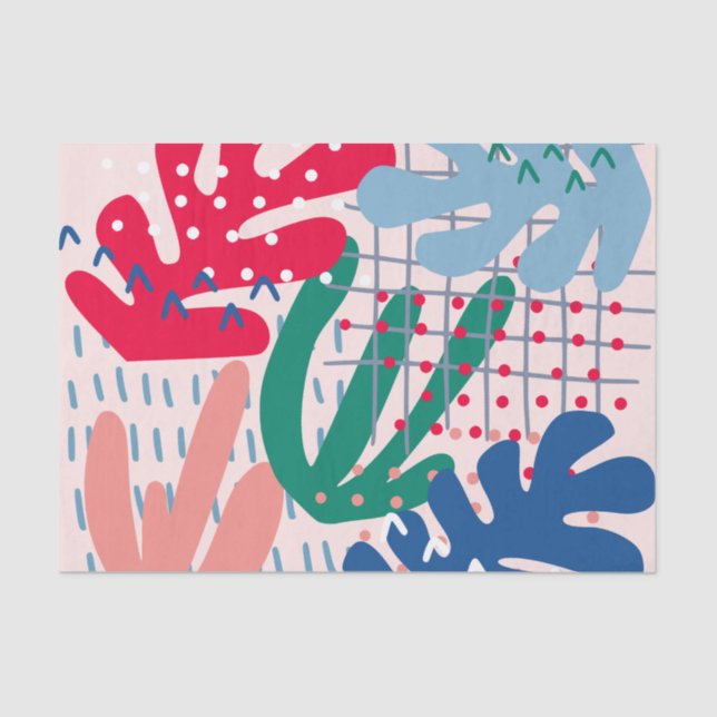 Seda Papel de tejidos abstracto rosado (Anverso)