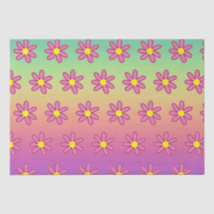 Seda Papel de tejidos arcoiris y flores