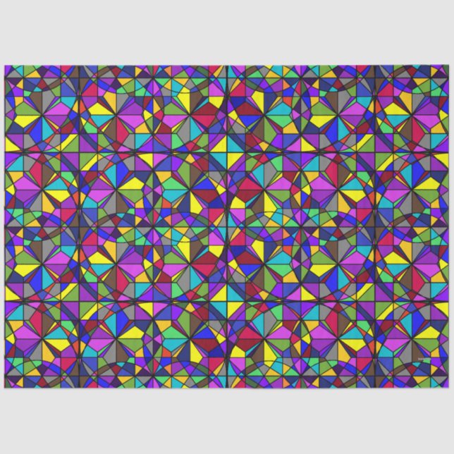 Seda Papel de tejidos - Aspecto de vidrio manchado - HA (Anverso)