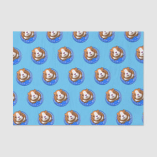 Seda Papel de tejidos azul Booboo Piggy