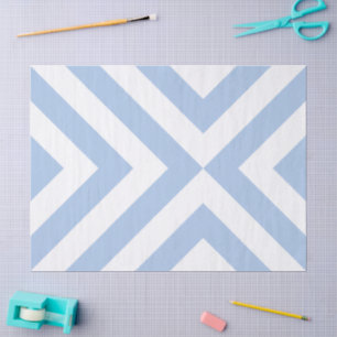 Seda Papel de tejidos azul claro y blanco para los chev