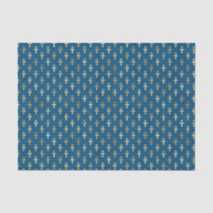 Seda Papel de tejidos azul egipcio en el Ankh Ajuste