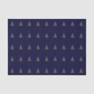 Seda Papel de tejidos azul elegante del árbol de Navida