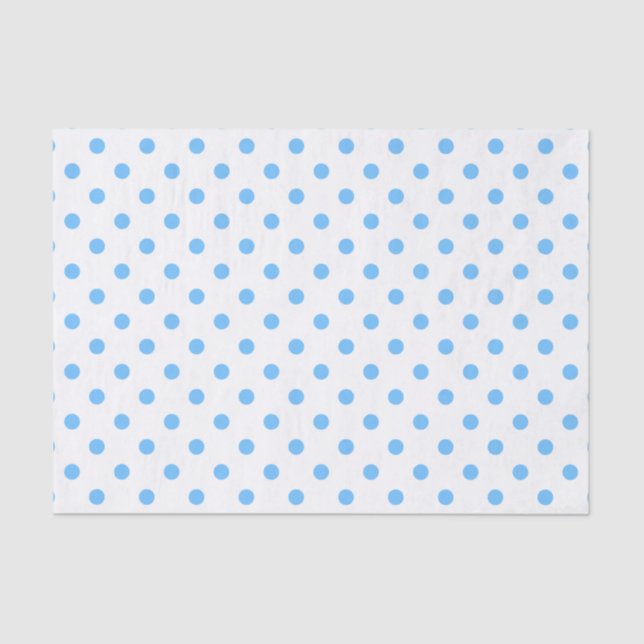 Seda Papel de tejidos azul y polkadots (Anverso)