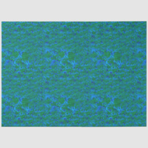 Seda Papel de tejidos azules y verdes de texturas