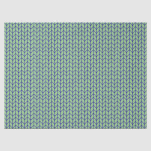 Seda Papel de tejidos BLUE GREEN KNIT