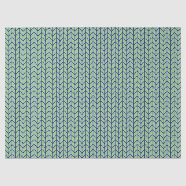 Seda Papel de tejidos BLUE GREEN KNIT (Anverso)