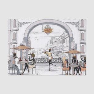 Seda Papel de tejidos Café París Francia