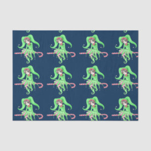 Seda Papel de tejidos Candy Cane Elf