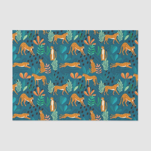 Seda Papel de tejidos Cheetah (Anverso)