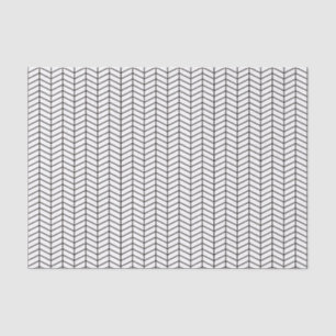 Seda Papel de tejidos Chevron - Negro sobre blanco