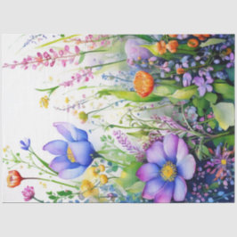 Seda Papel de tejidos con colores florales de primavera