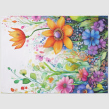 Papel de tejidos con colores florales de primavera