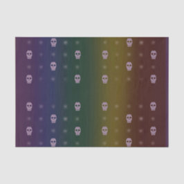 Seda Papel de tejidos con cráneo de arcoiris