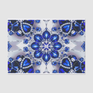 Seda Papel de tejidos con diseño de colores blancos azu