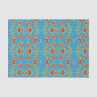 Seda Papel de tejidos con estampado de oro turquesa mod