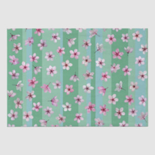 Seda Papel de tejidos con flores de ciruela