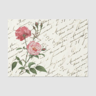 Seda Papel de tejidos con guiones rosas rosadas en fran