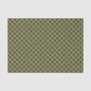 Seda Papel de tejidos con motivos de calabaza verde