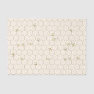 Seda Papel de tejidos con patrón de honeycomb con abeja