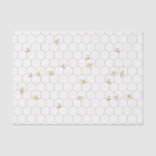 Seda Papel de tejidos con patrón de honeycomb con abeja