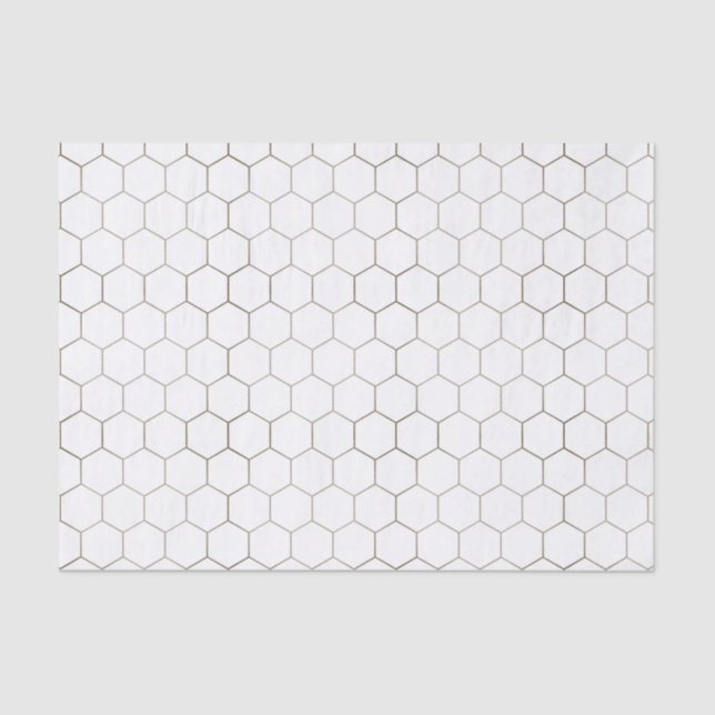 Seda Papel de tejidos con patrón de Honeycomb sobre bla (Anverso)
