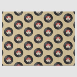 Seda Papel de tejidos con registro de vinilo retro de c