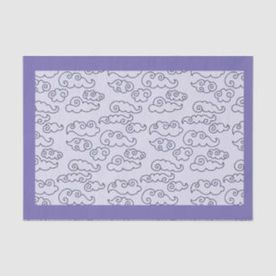 Seda Papel de tejidos de 10 lb, LAVENDEDOR CON NUBES JA