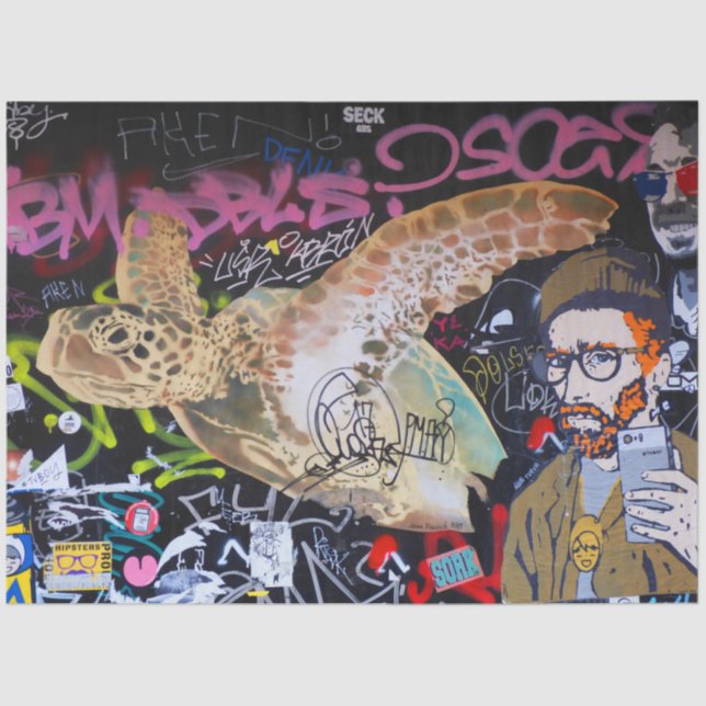 Seda Papel de tejidos de 11 páginas de Street Art Urban (Anverso)