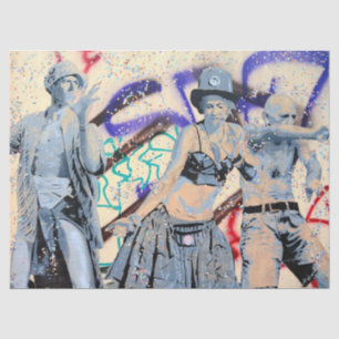 Seda Papel de tejidos de 12 páginas de arte urbano