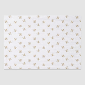 Seda Papel de tejidos de abejas floridas franceses de l