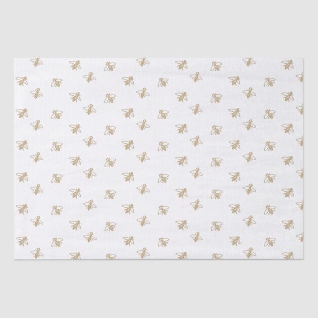 Seda Papel de tejidos de abejas floridas franceses de l (Anverso)