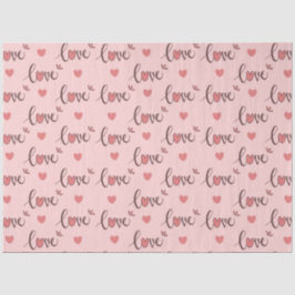 Seda Papel de tejidos de amor y corazón