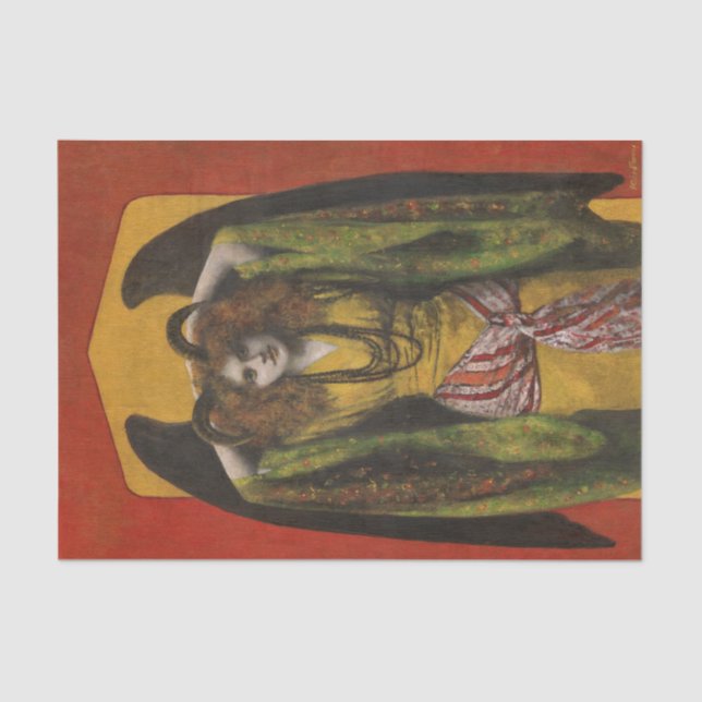 Seda Papel de tejidos de ángel de cuernos (Anverso)