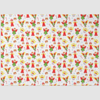 Seda Papel de tejidos de ángeles graciosos adornados po