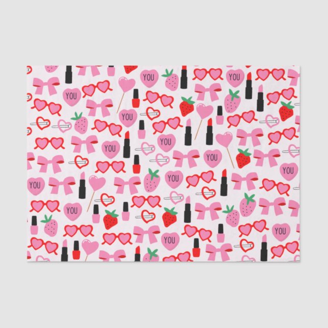 Seda Papel de tejidos de arcos rosados (Anverso)