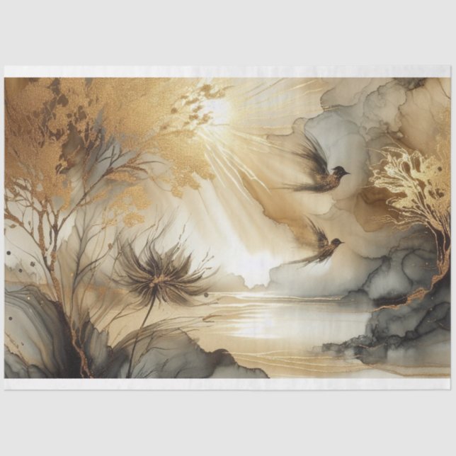 Seda Papel de tejidos de aves, desconexión, envolvimien (Anverso)