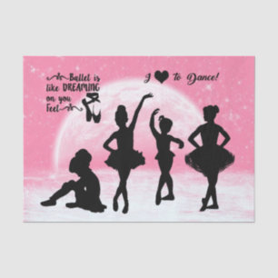 Seda Papel de tejidos de bailarinas de ballet jóvenes