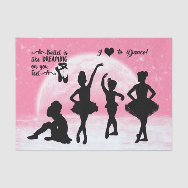 Seda Papel de tejidos de bailarinas de ballet jóvenes (Anverso)