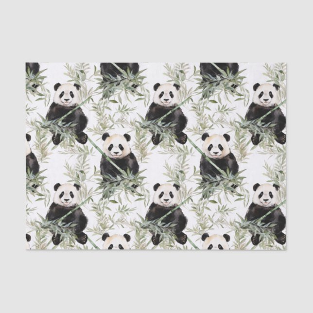 Seda Papel de tejidos de bambú panda (Anverso)