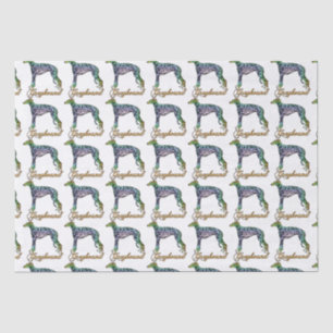Seda Papel de tejidos de Brindle colorido de Greyhound