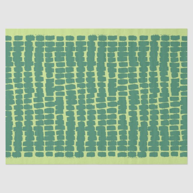 Seda Papel de tejidos de brochas de pincel verde (Anverso)