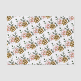 Seda Papel de tejidos de bronce y peonía rosada